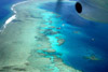 An aerial view of Pohnpei's barrier reef